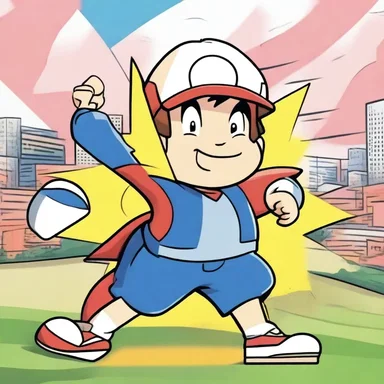 The cartoon character always shouts his catchword slogan, 'Gotta catch 'em all!'