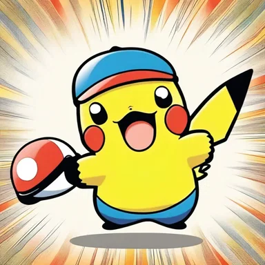 The cartoon character always shouts his catchword slogan, 'Gotta catch 'em all!'