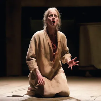 The play-actor performed in a chilling horror play that terrified the audience.
