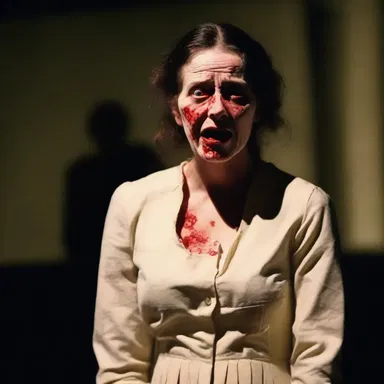 The play-actor performed in a chilling horror play that terrified the audience.