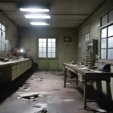 As the group of explorers ventured further into the abandoned science laboratory, they were haunted by eerie noises and ghostly apparitions.