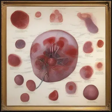 The painting depicted the complication of a secondary infection that arose from the primary disease.