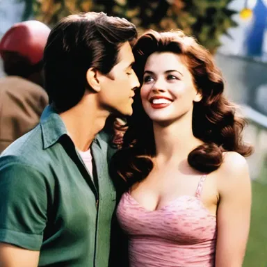 In the romantic movie, the actress could hear her own pit-a-pat heartbeat when she saw her crush for the first time.