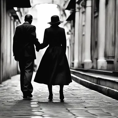 Hearing the pit-a-pat of their footsteps, she knew her lover was close.