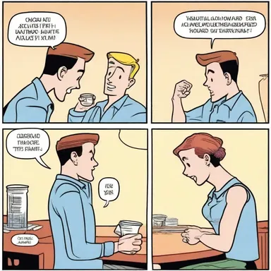 In the comic strip, the character's heart beats pit-a-pat as they see their crush.