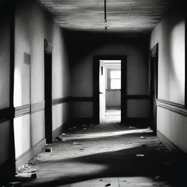 In the haunted house, the pit-a-pat of footsteps echoed through the empty corridor.