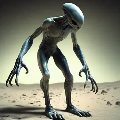 The alien creature's movements were swift and silent, without any pit-a-pat of footsteps.