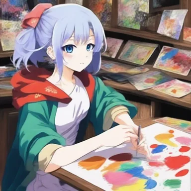 In the anime series, the main character discovered a hidden talent for finger-painting and showcased their unique artistic style through captivating and vibrant paintings.