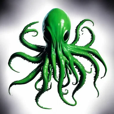 In the science fiction movie, the alien creatures created beautiful finger-paintings by spreading paint with their tentacles.