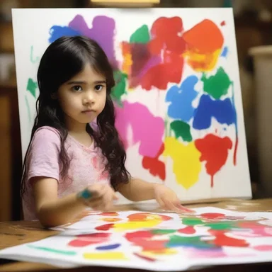 The movie showcased the creativity of a young girl who discovered her talent for finger-painting, becoming a famous artist.
