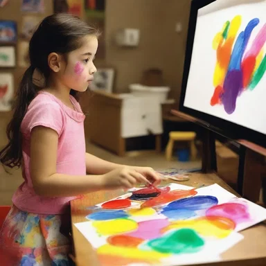 The movie showcased the creativity of a young girl who discovered her talent for finger-painting, becoming a famous artist.
