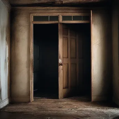 In the horror movie, the protagonists find themselves trapped in a haunted house with all the doors and windows blocked off.