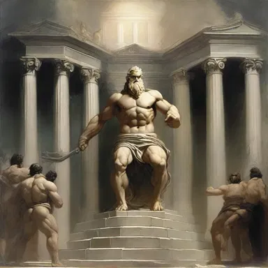 According to Greek mythology, Zeus blocked off the entrance to Tartarus to prevent the escape of dangerous monsters.