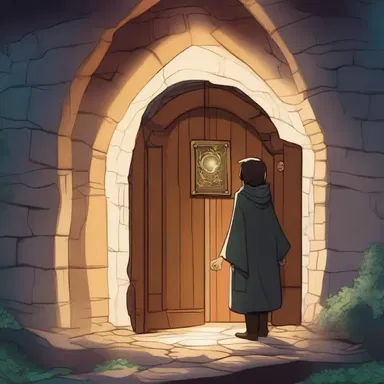In the fantasy novel, the protagonist discovers a magical portal that is blocked off by a powerful spell.