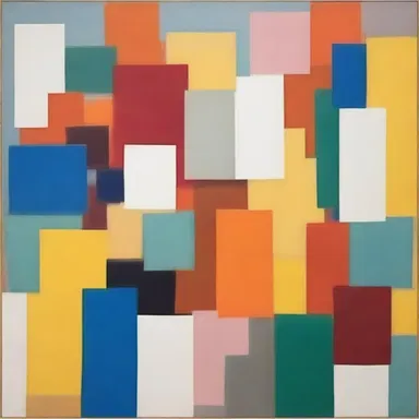 The artist used large blocks of color to block off certain areas of the painting, creating a sense of depth.
