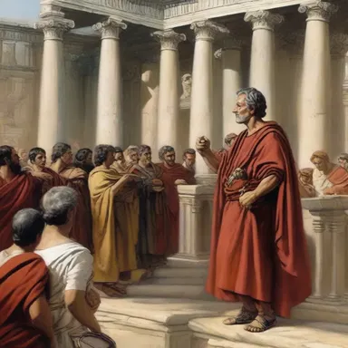 The renowned raconteur brought ancient Roman history to life with his captivating storytelling.