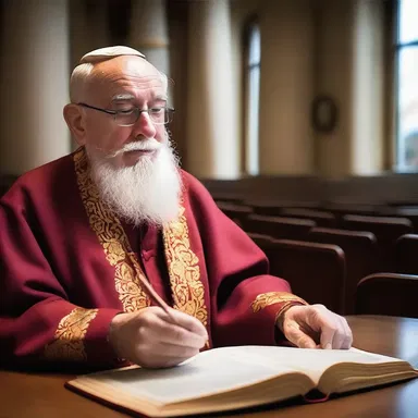 The wise raconteur shares enlightening anecdotes from religious texts to guide and inspire the congregation.