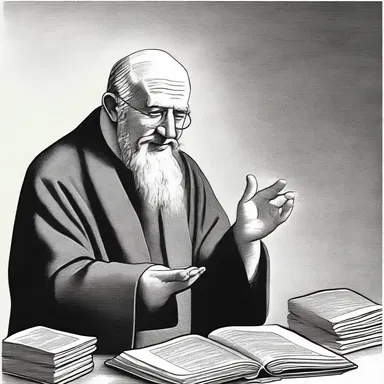 The wise raconteur shares enlightening anecdotes from religious texts to guide and inspire the congregation.