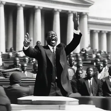 The controversial preacher's sermon aimed to incite the congregation into action against injustice.