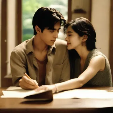 In the movie, the protagonist's love letters incite his long-distance partner to visit him in a grand romantic gesture.