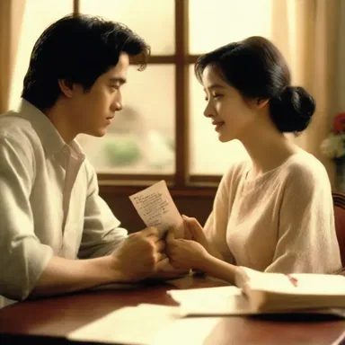 In the movie, the protagonist's love letters incite his long-distance partner to visit him in a grand romantic gesture.
