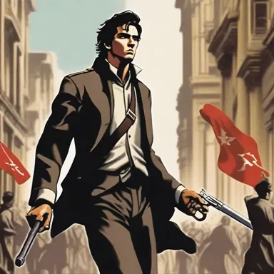 The protagonist's courageous actions inspired his team to incite a revolution against the oppressive regime.