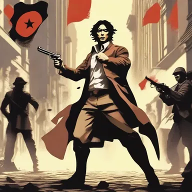 The protagonist's courageous actions inspired his team to incite a revolution against the oppressive regime.