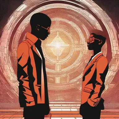In the futuristic world of the story, the protagonist discovers a secret society of soul brothers with telepathic abilities.