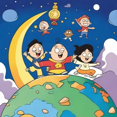 In the cartoon, the characters went on a thrilling adventure to find the enchanted celestial equator.