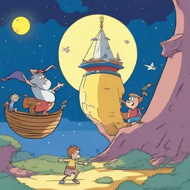 In the cartoon, the characters went on a thrilling adventure to find the enchanted celestial equator.