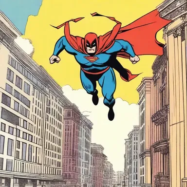 The comic book superhero possessed the ability to glide through the city like a flying phalanger, using parachute-like wings to navigate between buildings.