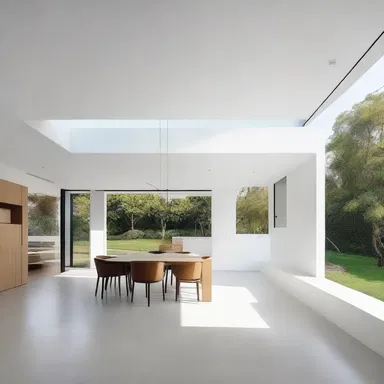 The minimalist style of this house is reductive, focusing on clean lines and minimal ornamentation.