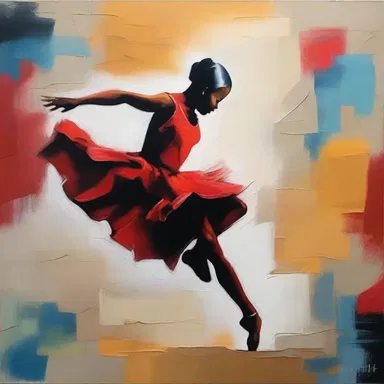 The artist depicted a beautiful painting of a dancer with a cleft foot, symbolizing perseverance and resilience.