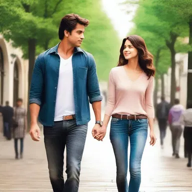 In the romantic comedy movie, the protagonist visualised a perfect romantic date with their love interest.