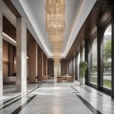 The architect created a stunning synthesis of modern and traditional styles in the design of the building, incorporating sleek lines and historical motifs.