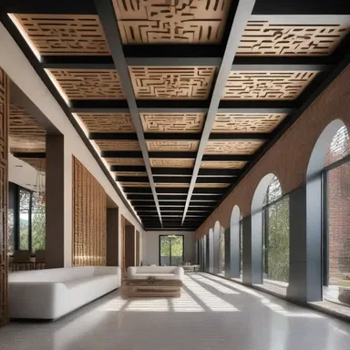 The architect created a stunning synthesis of modern and traditional styles in the design of the building, incorporating sleek lines and historical motifs.