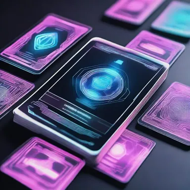 In the futuristic world of the science fiction novel, the court cards are depicted as holographic projections with advanced artificial intelligence capabilities.