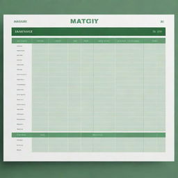 An empty football match schedule template displayed with lines and boxes for entries, having a background that reminisces the essence of the sport.