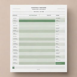 An empty football match timetable form, consisting of teams' names, dates, game times and locations. It's done in a clean modern design, easy to read, using neutral tones.