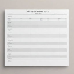 An empty football match timetable form, consisting of teams' names, dates, game times and locations. It's done in a clean modern design, easy to read, using neutral tones.