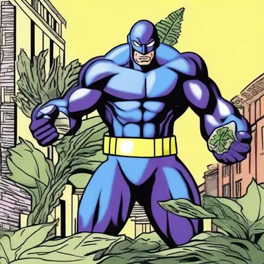 The superhero used the power of the oyster plant to protect the city from evil and restore peace.