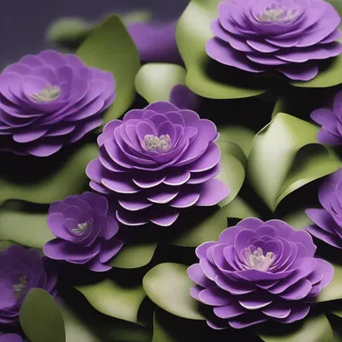 The designer incorporated the concept of oyster plants into their latest collection, using shades of purple and green inspired by the plant's colors.