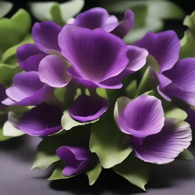 The designer incorporated the concept of oyster plants into their latest collection, using shades of purple and green inspired by the plant's colors.
