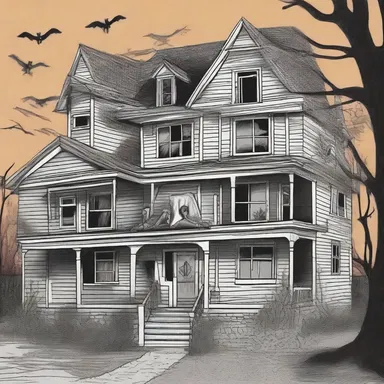 Inadvisably, the group of friends decided to spend the night in the haunted house.