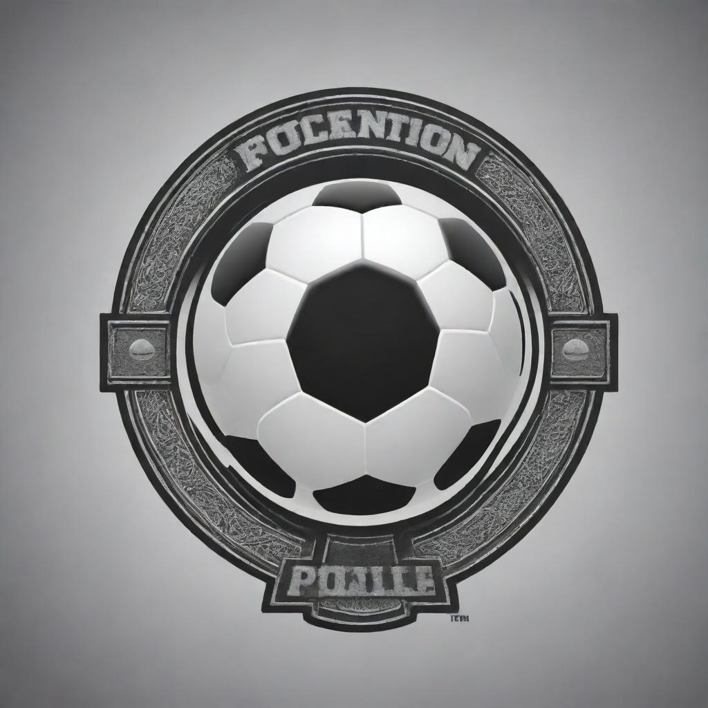 Create a new and blank football logo with intricate details and clear contours.