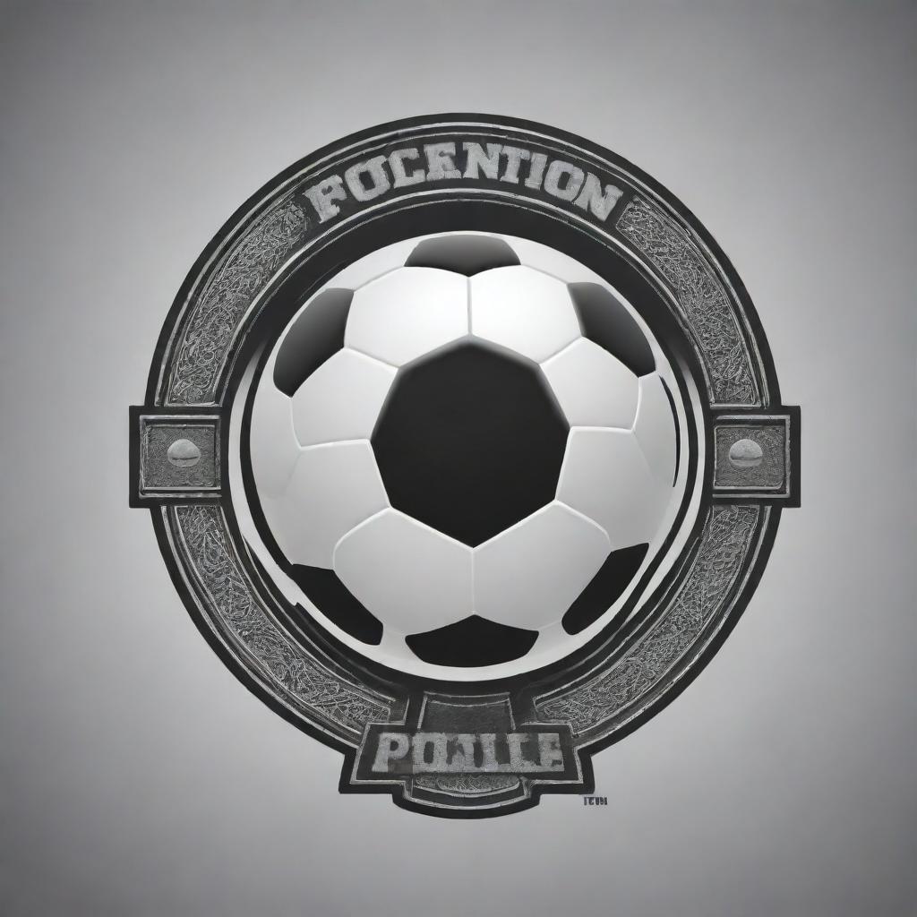 Create a new and blank football logo with intricate details and clear contours.