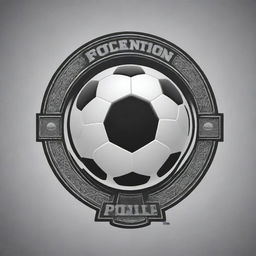 Create a new and blank football logo with intricate details and clear contours.