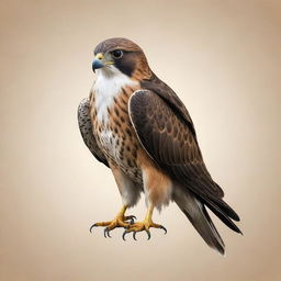 An artistically cutout illustration of a falcon without a background for a logo