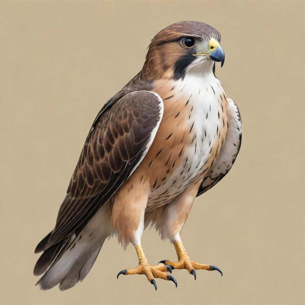 An artistically cutout illustration of a falcon without a background for a logo