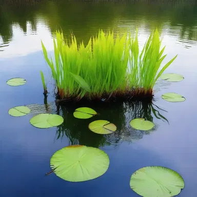 In the vivid description of the pond ecosystem, the waterweed danced gracefully beneath the rippling surface.